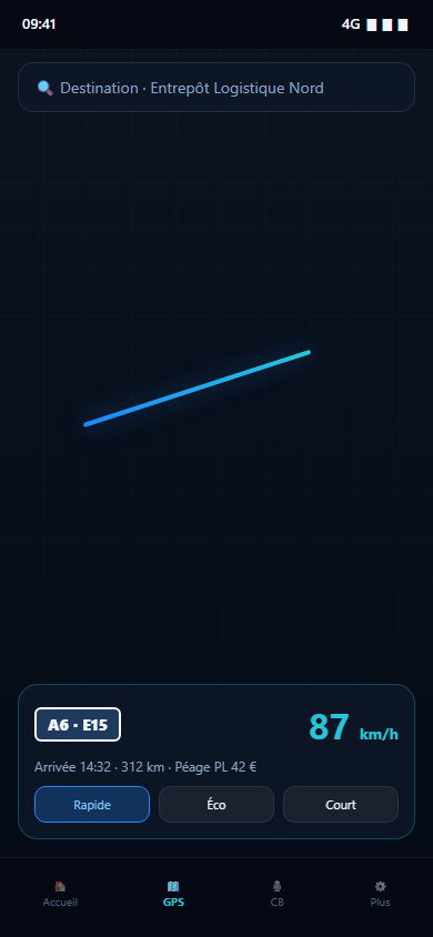 GPS для грузавых аўтамабіляў — Carnet de Bord